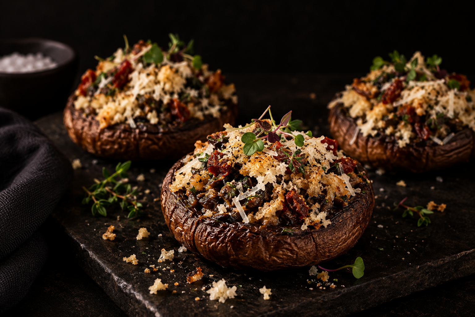 Illustrasjon av The Wild Mushroom Steak med portobellosopp.