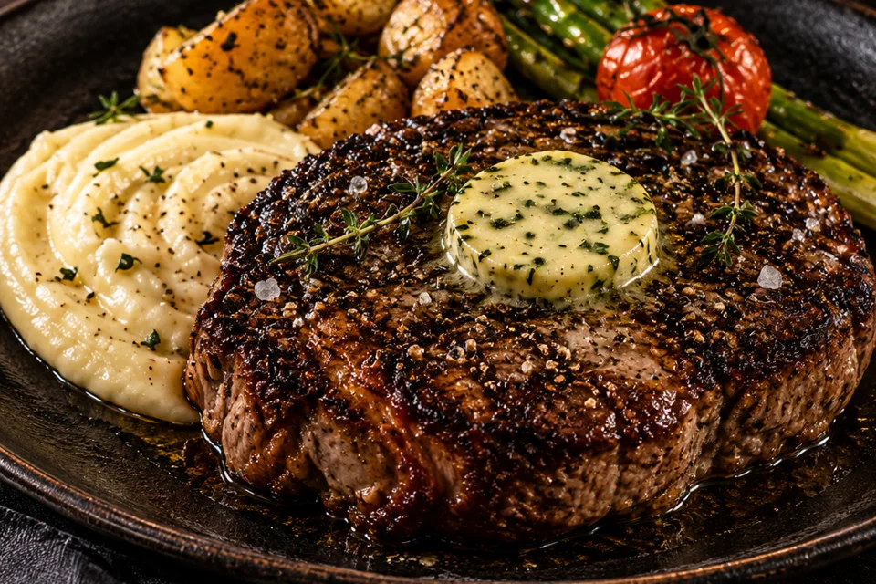 Illustrasjon av The Garlic Steak