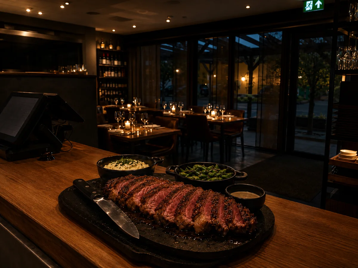 Biffmiddag og restaurantstemning hos Trondheim Biffhus