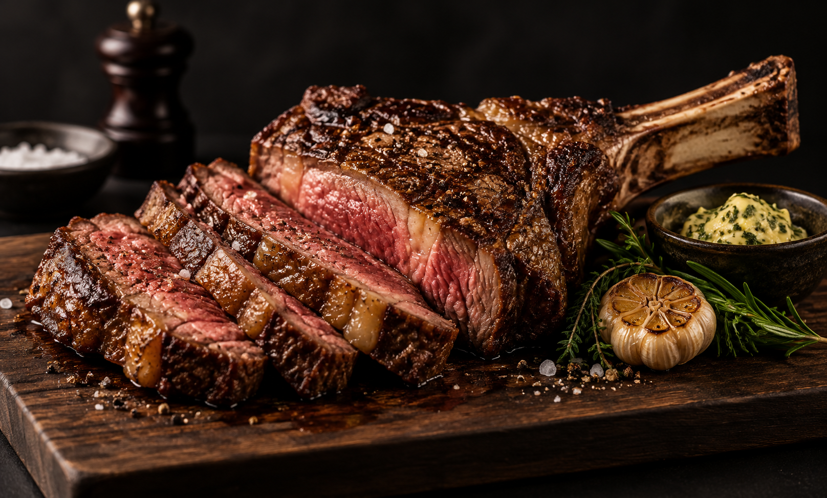 Biffbilde fra menyen for Côte de Boeuf