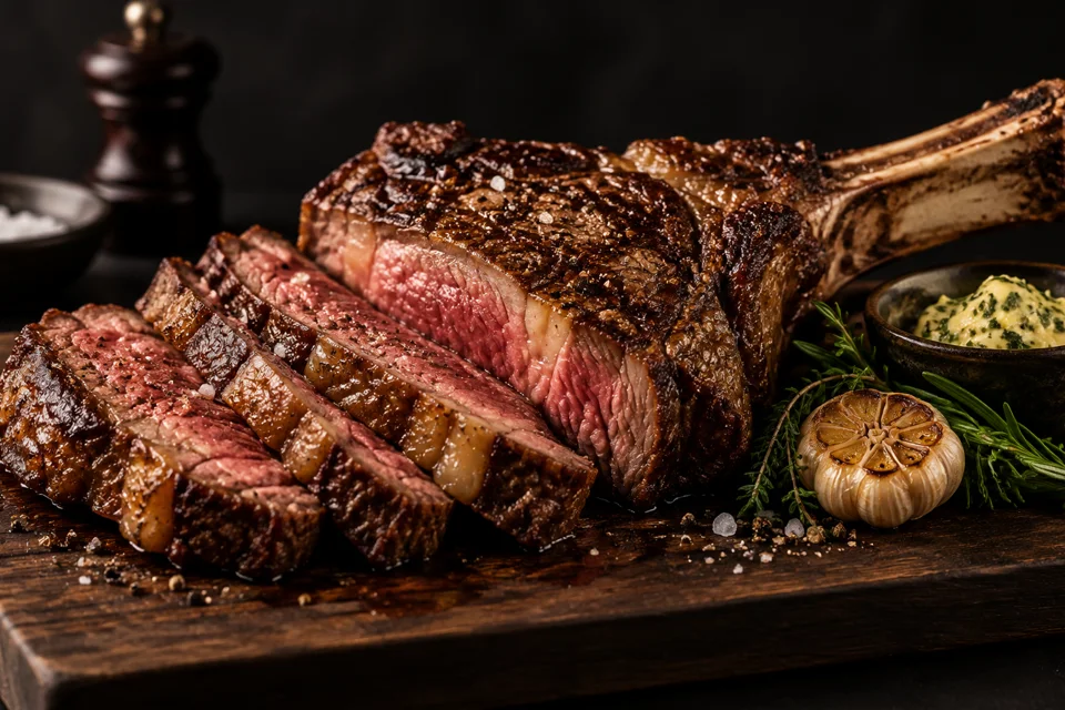 Biffbilde fra menyen for Côte de Boeuf